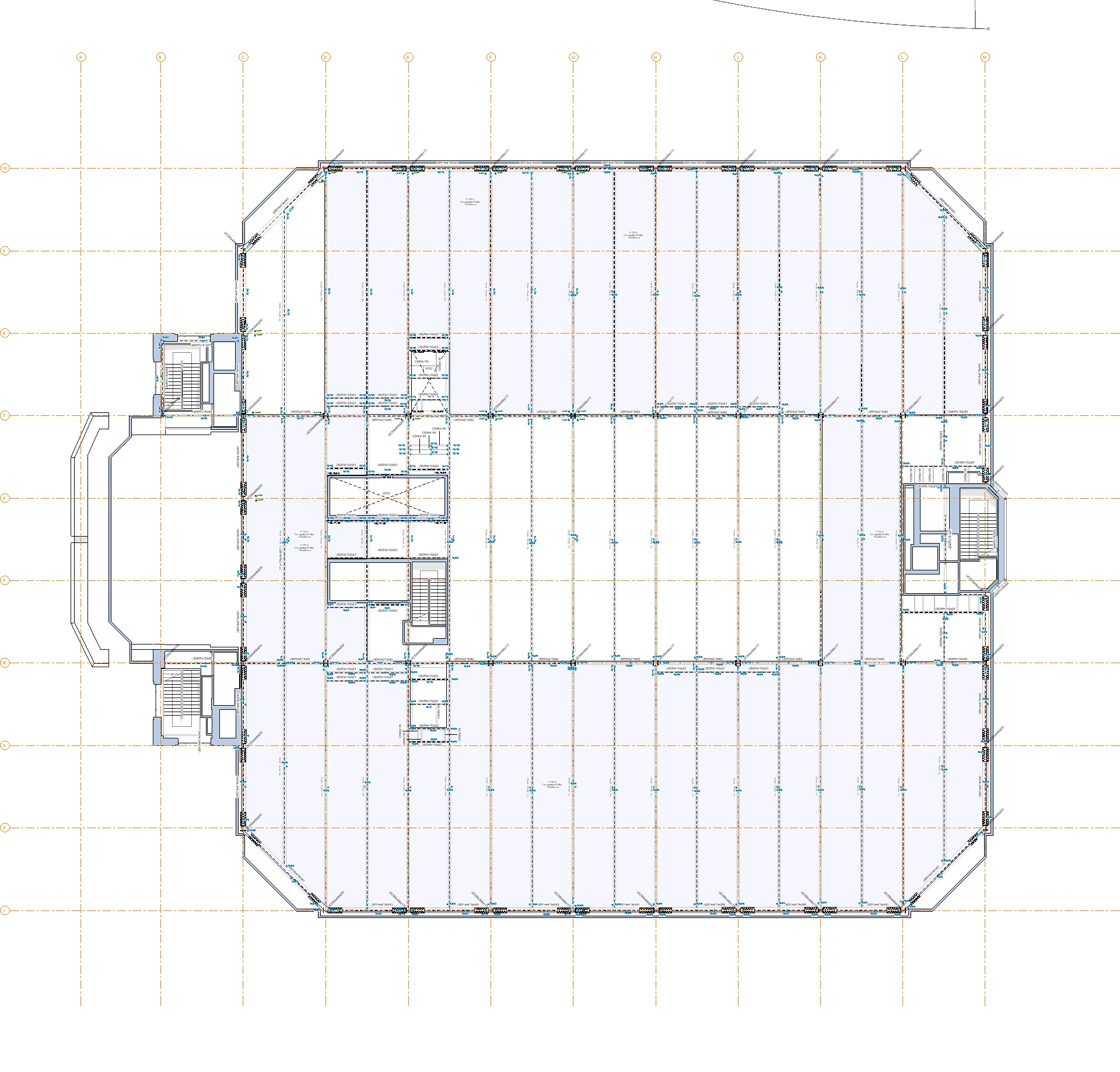Planta estructural Appold Street